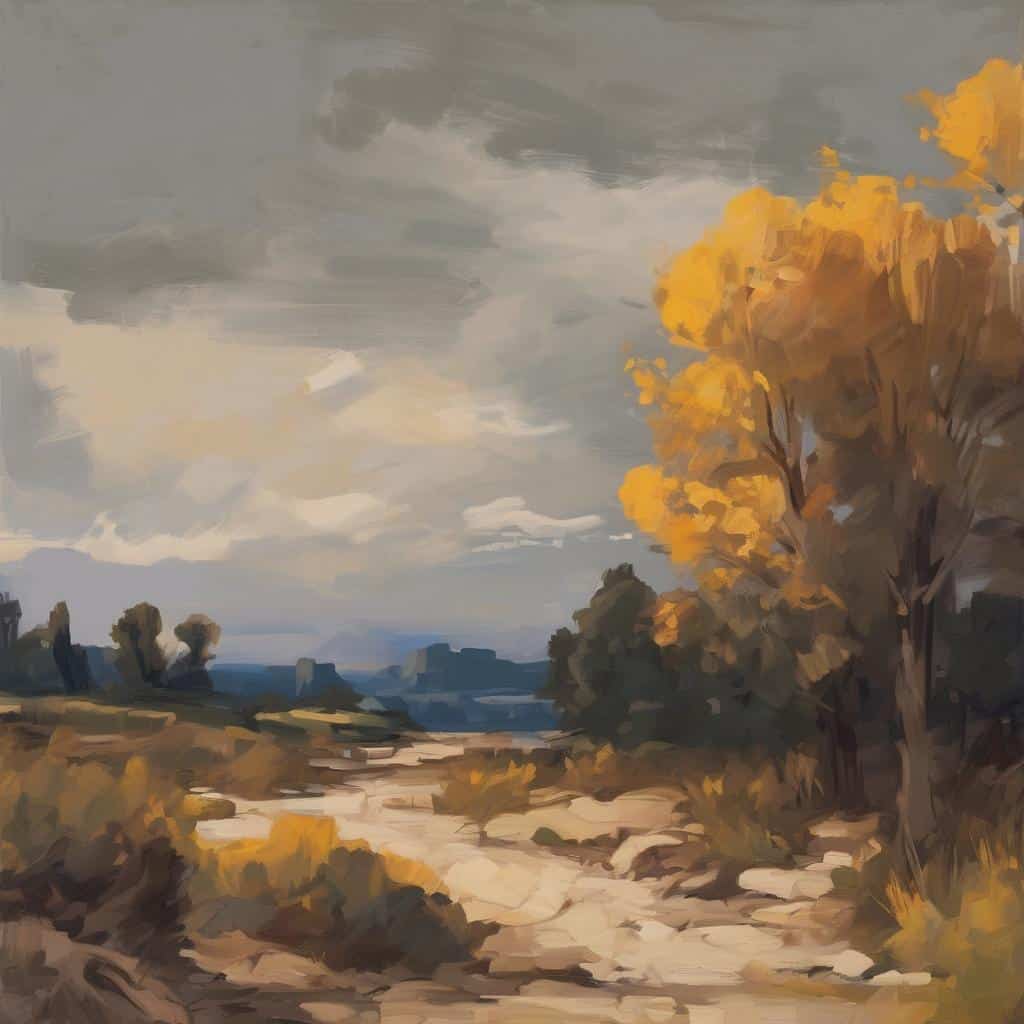 Φυσικό τοπίο με σύννεφα και δέντρα, αντικατοπτρισμός της ψυχής και της εσωτερικής ομορφιάς.