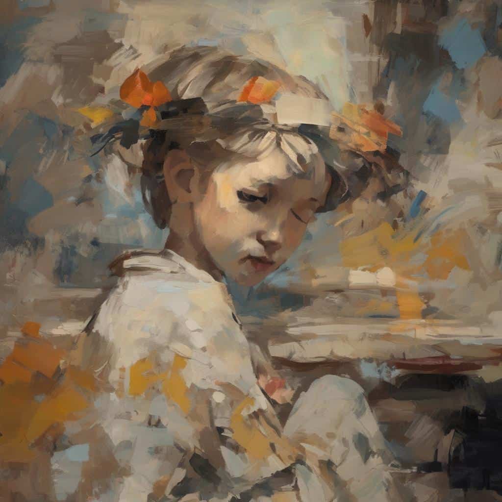 Ανθρώπινη εικόνα, ψυχή και εσωτερική ομορφιά, ζωγραφική πορτρέτο κοριτσιού, τέχνη και αυτοεκφράσεις.